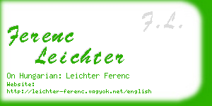 ferenc leichter business card